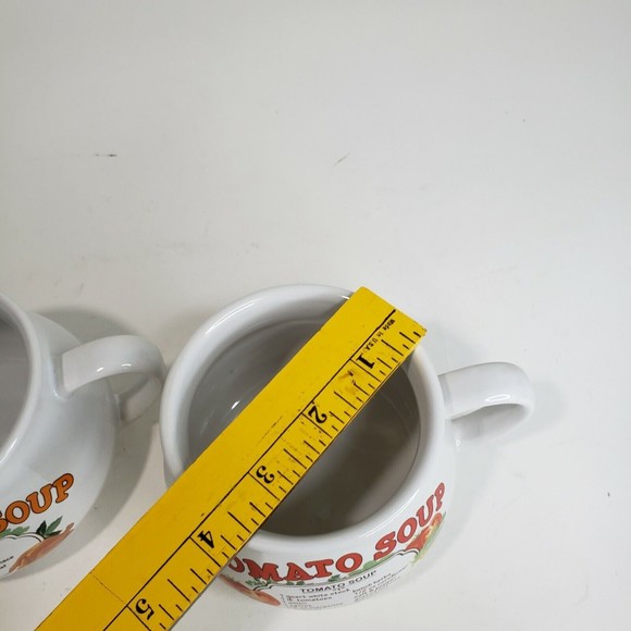 2 Vintage Dat'l Do It, Inc. Ceramic Recipe Soup Mugs Bowls Chicken and Tomato - Picture 8 of 10